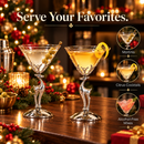 Stag Martini Glasses Set Premium Barware Gift