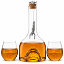 Shark Wine & Whiskey Decanter & Glasses Set - 1000ml by The Wine Savant