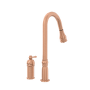 Copper Pull Out Kitchen Faucet with in-Deck Handle, Single Level Solid Brass Kitchen Sink Faucets with Pull Down Sprayer-AK97918
