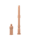 Copper Kitchen Faucet with in-Deck Handle and Soap Dispenser, Single Handle Solid Brass High Arc Pull Down Sprayer Head Kitchen Sink Faucet