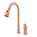 Copper Pull Out Kitchen Faucet with in-Deck Handle, Single Level Solid Brass Kitchen Sink Faucets with Pull Down Sprayer-AK97918