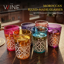 Moroccan Glasses Artisan Hand Made Multipurpose 170 Ml 6 Oz Tea Coffee And Wine Moroccan Hot Cold Tu by The Wine Savant