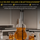 Guitar Whiskey & Wine Decanter & Mahogany Base - 1000 ML
