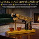 Hand Painted Pistol Whiskey & Wine Decanter by The Wine Savant