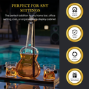Guitar Whiskey & Wine Decanter & Mahogany Base - 1000 ML