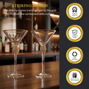 Diamond Collection 2 Piece Stemmed Martini Set by The Wine Savant