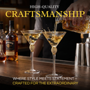 Diamond Collection 2 Piece Stemmed Martini Set by The Wine Savant
