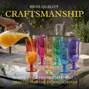 Unbreakable Color Hurricane Glasses | Set of 6, 14 oz by The Wine Savant