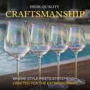 Iridescent Luster Large Radiance Wine Glasses - White Pearl Whimsy