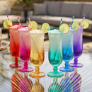 Unbreakable Color Hurricane Glasses | Set of 6, 14 oz by The Wine Savant