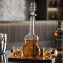 Guitar Whiskey & Wine Decanter & Mahogany Base - 1000 ML