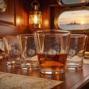 Marine USMC Whiskey & Wine Glasses Set of 4