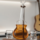 Guitar Whiskey & Wine Decanter & Mahogany Base - 1000 ML
