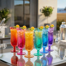 Unbreakable Color Hurricane Glasses | Set of 6, 14 oz by The Wine Savant