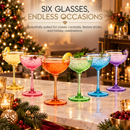 Vintage Art Deco Coupe for Champagne | Set of 6 | 7 oz