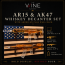2 Gun Whiskey Decanters Set AR15 and AK47 Gun Decanter 1000ml