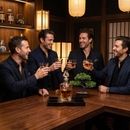 Ember Gilded Japanese Whisky Decanter Set with 4 Tumbler Glasses by The Wine Savant