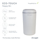 Shnuggle Eco-Touch Nappy Bin Diaper Pail + 30 Better Bag Liners