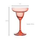 The Wine Savant Hand Blown Colorful Margarita (Set of 6)