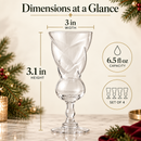 Absinthe Glasses Set Of 6 3OZ By Post Dinner Drinks Swiss Bulb Shape Tasting Glasses