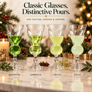 Absinthe Glasses Set Of 6 3OZ By Post Dinner Drinks Swiss Bulb Shape Tasting Glasses