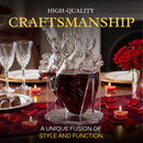 Heart Decanter Whiskey & Wine Decanter Set (750 ML)
