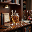 Heart Decanter Whiskey & Wine Decanter Set (750 ML)