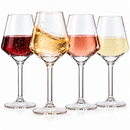 European Style Unbreakable Stemmed Crystal Wine Glasses, | Set of 4