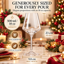 European Style Unbreakable Stemmed Crystal Wine Glasses, | Set of 4