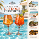 Floating Wine Glasses for Pool - Set of 2-18 OZ (Burnt Orange)