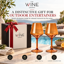 Floating Wine Glasses for Pool - Set of 2-18 OZ (Burnt Orange)