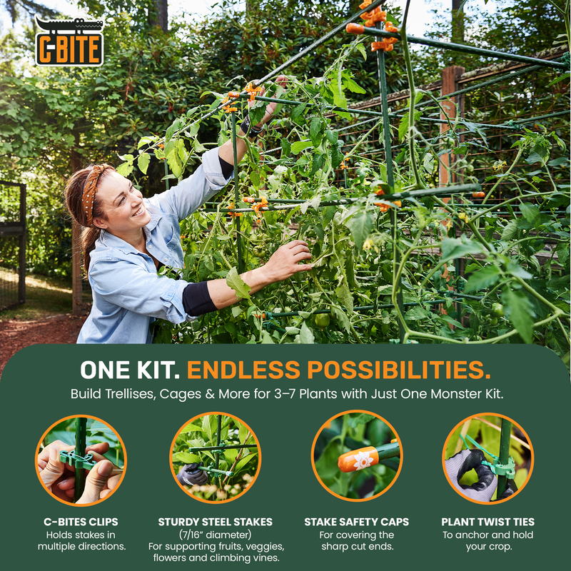 5' or 6' Monster Plant Support!  Custom Trellis & Tomato Cage Kit - The All Purpose Heavy Lifter