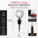 Golf Ball Wine & Champagne Bottle Stopper - Mouth-Blown Lead