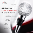 Golf Ball Wine & Champagne Bottle Stopper - Mouth-Blown Lead