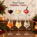 Unbreakable Stemmed Wine Glasses, Tritan Acrylic | Set of 6, (18oz)