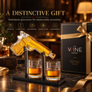 Pistol Whiskey Decanter Set 7.7 Oz with Two 10.5 Oz Glasses