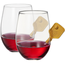 Pickleball Stemless Wine Glasses | Set of 2 (17.5 OZ)