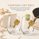 Pickleball Stemless Wine Glasses | Set of 2 (17.5 OZ)