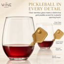 Pickleball Stemless Wine Glasses | Set of 2 (17.5 OZ)