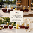 Pickleball Stemless Wine Glasses | Set of 2 (17.5 OZ)
