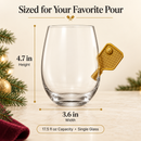 Pickleball Stemless Wine Glasses | Single (17.5 OZ)