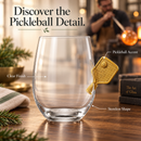 Pickleball Stemless Wine Glasses | Single (17.5 OZ)