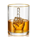Middle Finger Gifts Whiskey Glass | SINGLE | (12.5 OZ) by The Wine Savant