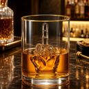 Middle Finger Gifts Whiskey Glass | SINGLE | (12.5 OZ) by The Wine Savant