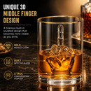 Middle Finger Gifts Whiskey Glass | SINGLE | (12.5 OZ) by The Wine Savant