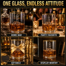 Middle Finger Gifts Whiskey Glass | SINGLE | (12.5 OZ) by The Wine Savant
