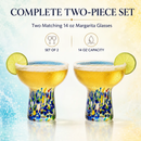 Stemless Margarita Glass – Set of 2-14OZ by The Wine Savant