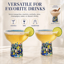 Stemless Margarita Glass – Set of 2-14OZ by The Wine Savant