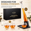 Baseball Themed Whiskey Decanter Set - 20Oz Bat Shaped Decanter
