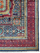 Hand-Knotted Mamluk Wool Rug – 8'4" x 9'9" – Intricate Geometric Masterpiece